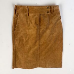 United Colors of Benetton Women’s Corduroy Stretch Preppy Vintage Skirt Caramel